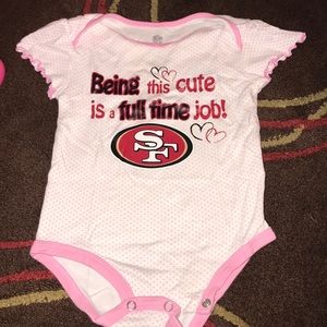 12M 49er girls onesie SF pink